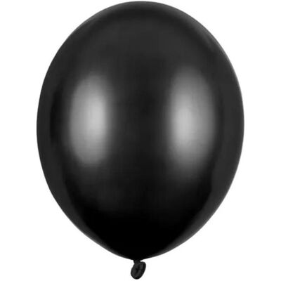 Partydeco Strong Balloons 30cm, Metallic Black (1 pkt / 100 pc.) (100x) Partydeco Strong Balloons 30cm, Metallic Black (1 pkt / 100 pc.) (100x)