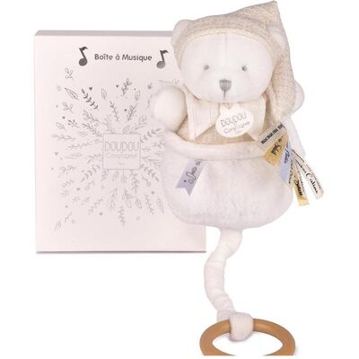 Doudou et Compagnie, Spieluhr, Musikspieluhr Bär weiss 20cm Doudou et Compagnie, Spieluhr, Musikspieluhr Bär weiss 20cm