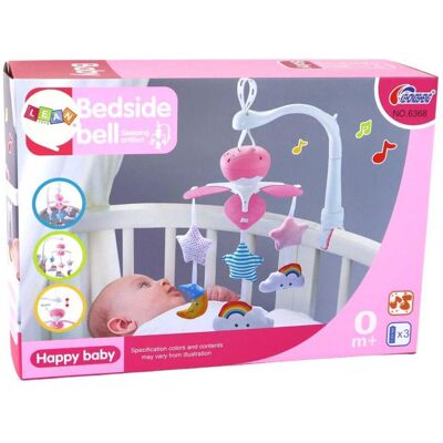 Lean Toys, Babymobile, Lean Kinderbett Karussell Baby Sound Sky Pink Lean Toys, Babymobile, Lean Kinderbett Karussell Baby Sound Sky Pink