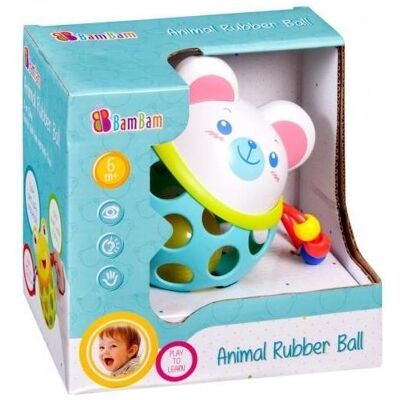 Bambam, Babyrassel, bam bam gummiball mit rasselbär 0 / Bambam, Babyrassel, bam bam gummiball mit rasselbär 0 /