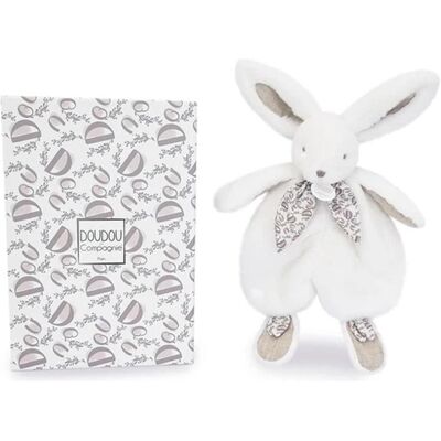 Doudou et Compagnie, Schmusetuch, Schmusehase, weiss 29cm Doudou et Compagnie, Schmusetuch, Schmusehase, weiss 29cm