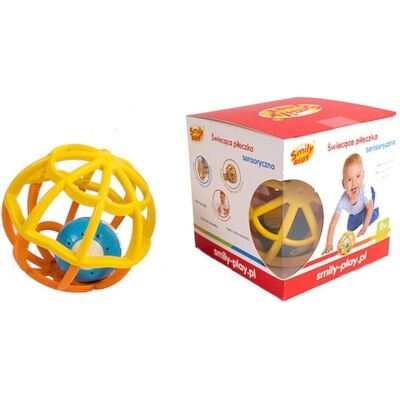 Smily, Babyrassel, Spielen Sie Rattle Soft Orange Ball Smily, Babyrassel, Spielen Sie Rattle Soft Orange Ball