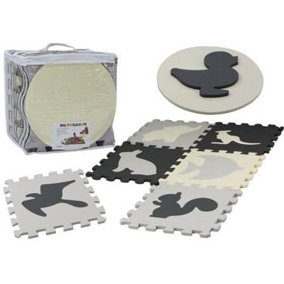 Lean Toys, Spielteppich + Spielmatte, Pädagogische Kontrastmatte, grau, 28 Stück (30 x 26 cm) Lean Toys, Spielteppich + Spielmatte, Pädagogische Kontrastmatte, grau, 28 Stück (30 x 26 cm)