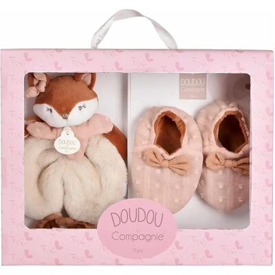 Doudou et Compagnie, Schmusetuch, Mina Geschenkset Schmusetuch und Schuhe 18cm (18 x 19 cm) Doudou et Compagnie, Schmusetuch, Mina Geschenkset Schmusetuch und Schuhe 18cm (18 x 19 cm)