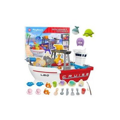 Lean Toys Fischerboot mit Wasserzirkulation und interaktivem Angelzubehör Lean Toys Fischerboot mit Wasserzirkulation und interaktivem Angelzubehör
