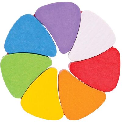 Bigjigs, Babyrassel, Houten Regenboogblaadjes Bigjigs, Babyrassel, Houten Regenboogblaadjes