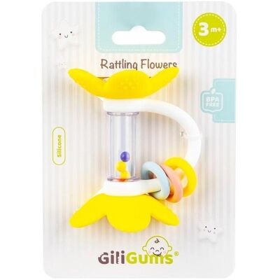 Gili Gums, Babyrassel, Gelbe Blumen klappern Gili Gums, Babyrassel, Gelbe Blumen klappern