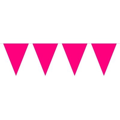 Ecreative 10m Magenta Dreiecks-Girlande - Girlande Ecreative 10m Magenta Dreiecks-Girlande - Girlande