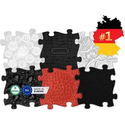 Askato, Spielteppich + Spielmatte, Mata Sensoryczna Ortopedyczna ZESTAW 6w1 BABY B&W 6 PUZZLI SENSORYKA MUFFIK / MFK-023-3 Askato, Spielteppich + Spielmatte, Mata Sensoryczna Ortopedyczna ZESTAW 6w1 BABY B&W 6 PUZZLI SENSORYKA MUFFIK / MFK-023-3