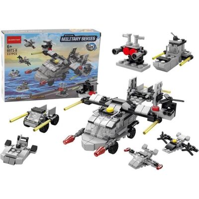 Lean Toys Bauklötze Hubschrauber 6in1 117 Teile Lean Toys Bauklötze Hubschrauber 6in1 117 Teile
