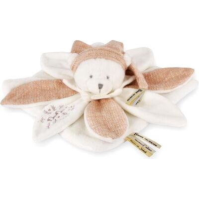 Doudou et Compagnie, Schmusetuch, Schmusetuch Bär Blüte rosegold 25cm Doudou et Compagnie, Schmusetuch, Schmusetuch Bär Blüte rosegold 25cm