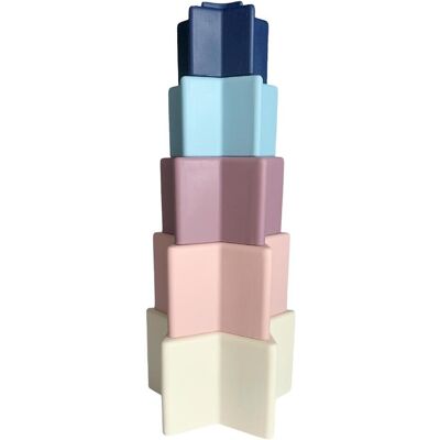Magni - Silicone Stacking Tower w. Star Shaped Boxes (5548) Magni - Silicone Stacking Tower w. Star Shaped Boxes (5548)