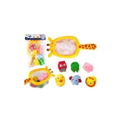 Lean Toys IMPORT LEANTOYS Gummi-Netz Giraffe Badetiere Set Lean Toys IMPORT LEANTOYS Gummi-Netz Giraffe Badetiere Set