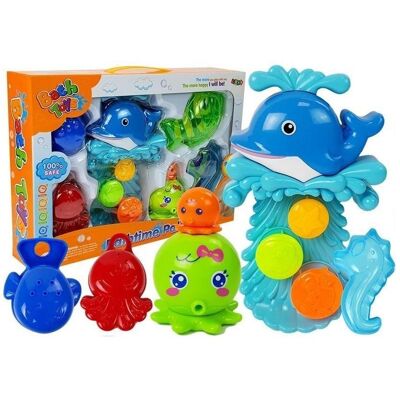 Lean Toys Delfin-Badeset Meerestiere Kunststoff-Wasserfall Lean Toys Delfin-Badeset Meerestiere Kunststoff-Wasserfall