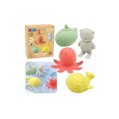 Lean Toys Pädagogisches Badespielzeug, sensorische Gummifiguren, Pastellfarben, 4 Stück. Lean Toys Pädagogisches Badespielzeug, sensorische Gummifiguren, Pastellfarben, 4 Stück.