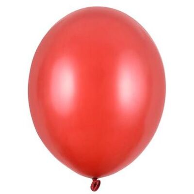 Partydeco Strong Balloons 23cm, Metallic Poppy Red (1 pkt / 100 pc.) (100x) Partydeco Strong Balloons 23cm, Metallic Poppy Red (1 pkt / 100 pc.) (100x)