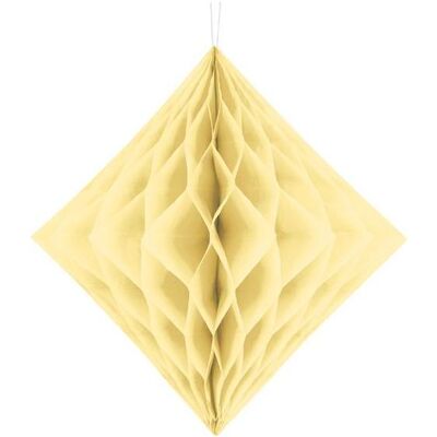 Partydeco Honeycomb Diamond, cream, 30cm (1 pkt / 1 pc.) (1 Stk.) Partydeco Honeycomb Diamond, cream, 30cm (1 pkt / 1 pc.) (1 Stk.)