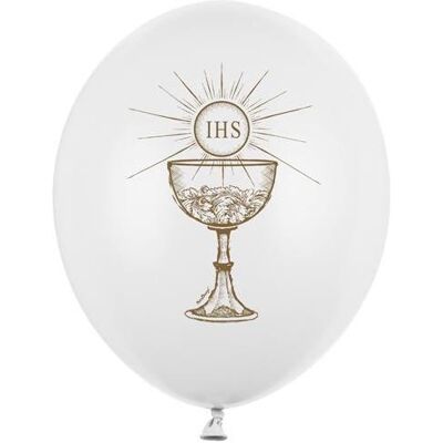 Partydeco Balloons 30cm, IHS, Pastel Pure White (1 pkt / 6 pc.) (6x) Partydeco Balloons 30cm, IHS, Pastel Pure White (1 pkt / 6 pc.) (6x)