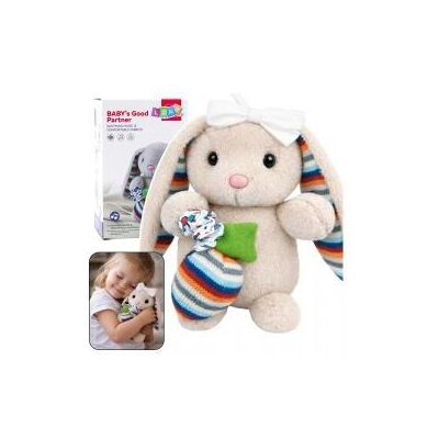 Lean Toys, Spieluhr, Weiches Plüschhase-Spieluhr-Kuscheltier, beige Lean Toys, Spieluhr, Weiches Plüschhase-Spieluhr-Kuscheltier, beige
