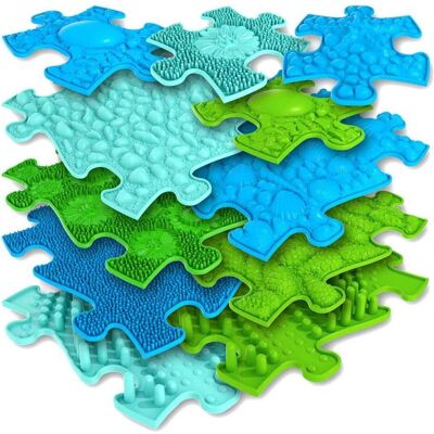 Askato, Spielteppich + Spielmatte, Sensorische Bodenmatte Basisset blau Askato, Spielteppich + Spielmatte, Sensorische Bodenmatte Basisset blau
