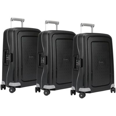 Samsonite S'cure Spinner 55cm Black Triple Kofferset, Koffer, Schwarz Samsonite S'cure Spinner 55cm Black Triple Kofferset, Koffer, Schwarz