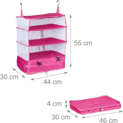 Relaxdays Gepäck-Organizer, Packsack, Pink Relaxdays Gepäck-Organizer, Packsack, Pink