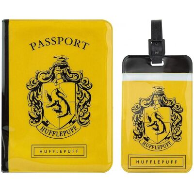 Cinereplicas Harry Potter set étiquette de bagage & étui pour carte de transport Hufflepuff, Reisezubehör, Gelb Cinereplicas Harry Potter set étiquette de bagage & étui pour carte de transport Hufflepuff, Reisezubehör, Gelb