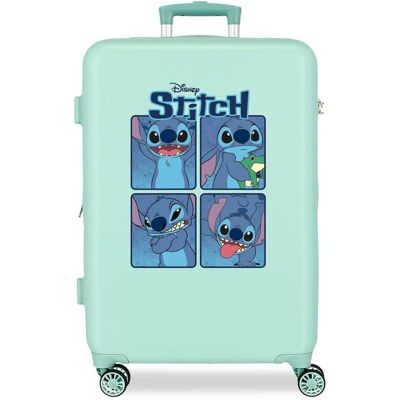 Disney Schattige Stitch-Koffer mit Spanfunktion und Multidirektionalen Rädern, Koffer, Blau Disney Schattige Stitch-Koffer mit Spanfunktion und Multidirektionalen Rädern, Koffer, Blau