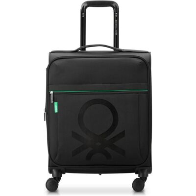 Delsey ParisxUnited Colors of Benetton Color Block 4 Rollen Kabinentrolley S 55 cm mit Dehnfalte, Koffer, Schwarz Delsey ParisxUnited Colors of Benetton Color Block 4 Rollen Kabinentrolley S 55 cm mit Dehnfalte, Koffer, Schwarz