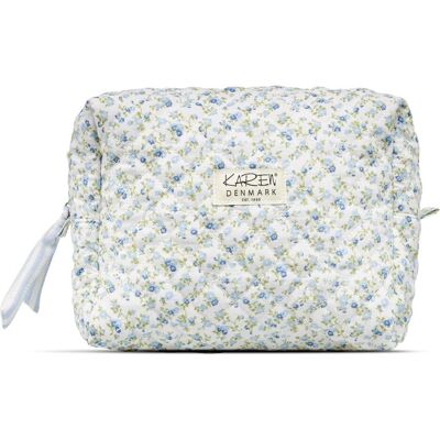 Karen - Grosser Kulturbeutel - Blaue kleine Blumensteppdecke, Necessaire, Blau Karen - Grosser Kulturbeutel - Blaue kleine Blumensteppdecke, Necessaire, Blau