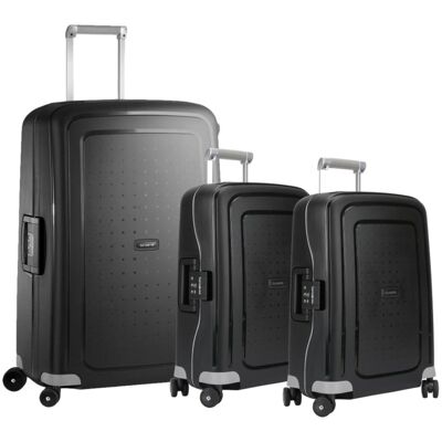 Samsonite S'cure Spinner 75+55+55 cm Black Kofferset, Koffer, Schwarz Samsonite S'cure Spinner 75+55+55 cm Black Kofferset, Koffer, Schwarz