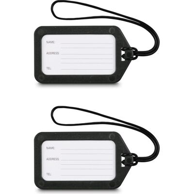 Hama Gepäckanhänger, 9 x 5 cm, 2er-Set, Schwarz, Reisezubehör, Schwarz Hama Gepäckanhänger, 9 x 5 cm, 2er-Set, Schwarz, Reisezubehör, Schwarz