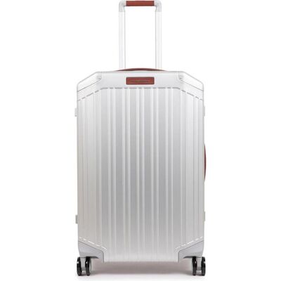 Piquadro Ultra Slim Mittelgrosser Koffer Grau/Leder, Koffer, Grau Piquadro Ultra Slim Mittelgrosser Koffer Grau/Leder, Koffer, Grau