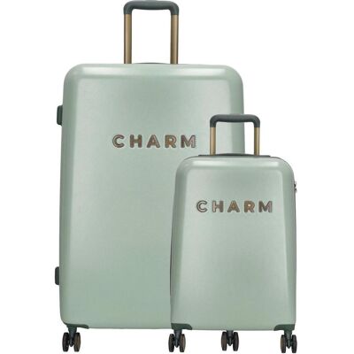 Charm Charme London Schönes Reisegepäck Set - 2 -Stück - TSA -Slot - hellgrün, Koffer, Grün Charm Charme London Schönes Reisegepäck Set - 2 -Stück - TSA -Slot - hellgrün, Koffer, Grün