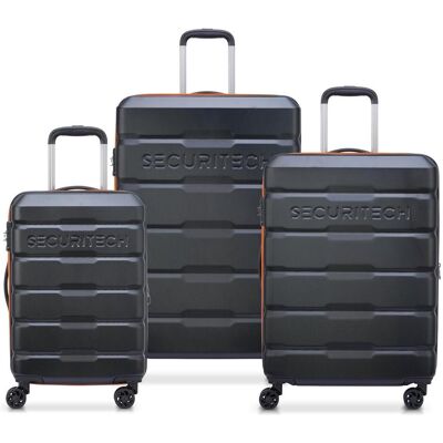 Delsey Securitech von Paris - Gepäckset Citadel - 3 -Stück - Handgepäck 37L + Rampand 77L und 108L -, Koffer, Schwarz Delsey Securitech von Paris - Gepäckset Citadel - 3 -Stück - Handgepäck 37L + Rampand 77L und 108L -, Koffer, Schwarz