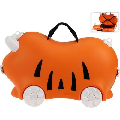 ProWorld Robuster Kinder Trolley Hartschalenkoffer Orange – Stabiler Koffer mit Sitzfunktion, Koffer, Orange ProWorld Robuster Kinder Trolley Hartschalenkoffer Orange – Stabiler Koffer mit Sitzfunktion, Koffer, Orange