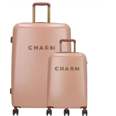 Charm London Schönes Reisegepäck Set - 2 -Stück - TSA Slot - Pink, Koffer, Pink Charm London Schönes Reisegepäck Set - 2 -Stück - TSA Slot - Pink, Koffer, Pink