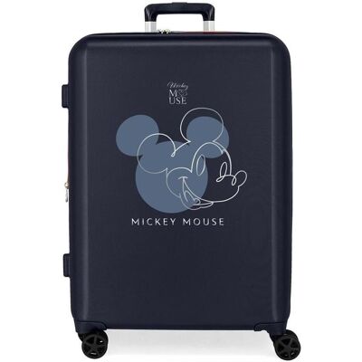 Disney Mickey-Outline Koffer mit TSA-Schloss, ABS, Multifunktionsrädern und Ausziehbarkeit, Koffer, Blau Disney Mickey-Outline Koffer mit TSA-Schloss, ABS, Multifunktionsrädern und Ausziehbarkeit, Koffer, Blau