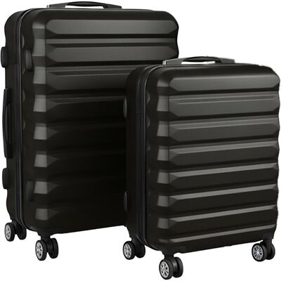 Relaxdays 2-tlg. Kofferset, Koffer, Schwarz Relaxdays 2-tlg. Kofferset, Koffer, Schwarz