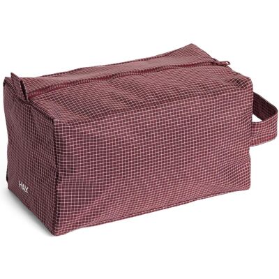 HAY Toilettas Grid Wash Bag Medium Burgundy, Necessaire, Rot HAY Toilettas Grid Wash Bag Medium Burgundy, Necessaire, Rot
