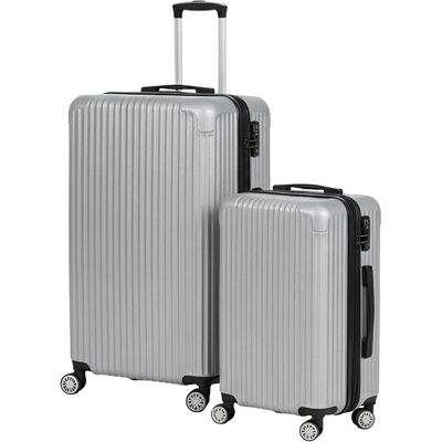 Relaxdays 2-tlg. Kofferset, Koffer, Silber Relaxdays 2-tlg. Kofferset, Koffer, Silber