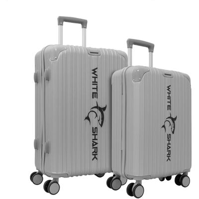 White Shark Shark GUARDIAN - BUNDLE 20" + 24", 2in 1 Trolley Cases, Silver, Koffer, Silber White Shark Shark GUARDIAN - BUNDLE 20" + 24", 2in 1 Trolley Cases, Silver, Koffer, Silber