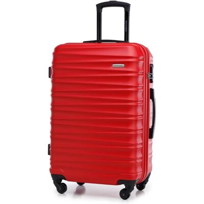 Wittchen Groove Line Reiseset mit 4 Koffern und Beautycase, ABS-Gehäuse, Zahlen-Schloss, 4 Lenkrollen, Koffer, Rot Wittchen Groove Line Reiseset mit 4 Koffern und Beautycase, ABS-Gehäuse, Zahlen-Schloss, 4 Lenkrollen, Koffer, Rot