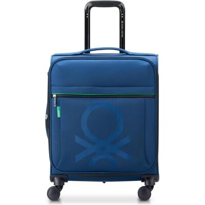 Delsey ParisxUnited Colors of Benetton Color Block 4 Rollen Kabinentrolley S 55 cm mit Dehnfalte, Koffer, Blau Delsey ParisxUnited Colors of Benetton Color Block 4 Rollen Kabinentrolley S 55 cm mit Dehnfalte, Koffer, Blau