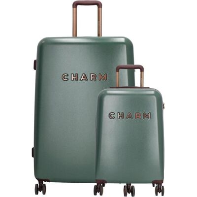 Charm London Capetown Premium Kofferset - ABS - TSA Slot - Travel Set - Suitcase, Koffer, Grün Charm London Capetown Premium Kofferset - ABS - TSA Slot - Travel Set - Suitcase, Koffer, Grün