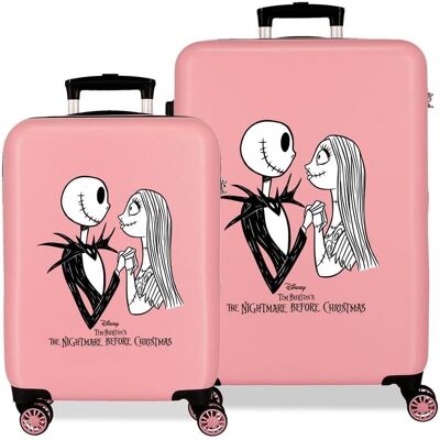 Disney Nightmare Kofferset mit Kombinationsschloss und ABS-Kunststoff, Koffer, Rosa Disney Nightmare Kofferset mit Kombinationsschloss und ABS-Kunststoff, Koffer, Rosa