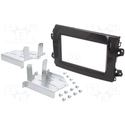 Per.Pic., Autoradio Installation, Radio-Einbaurahmen Fiat 2 DIN schwarz glänzend Per.Pic., Autoradio Installation, Radio-Einbaurahmen Fiat 2 DIN schwarz glänzend