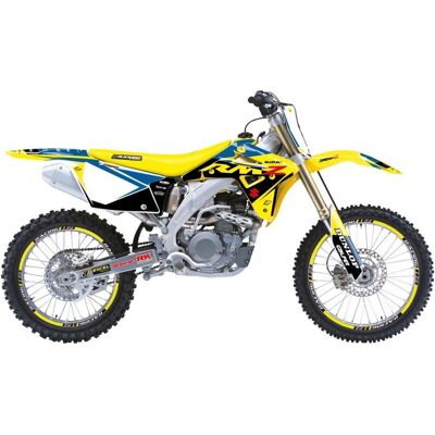 Blackbird, Motorrad Zubehör, Aufkleber-Set Suzuki RMZ 450 '05-'07 Dream 5 Farben Blau Gelb Schwarz Blackbird, Motorrad Zubehör, Aufkleber-Set Suzuki RMZ 450 '05-'07 Dream 5 Farben Blau Gelb Schwarz