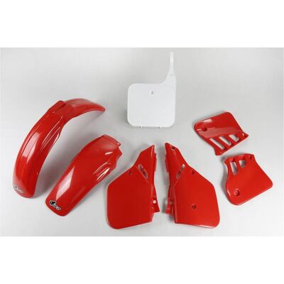 UFO, Motorrad Zubehör, UFO-Kunststoffset für Honda CR 125 '87-'88, Originalfarbe '88 (Rot/Weiss) UFO, Motorrad Zubehör, UFO-Kunststoffset für Honda CR 125 '87-'88, Originalfarbe '88 (Rot/Weiss)
