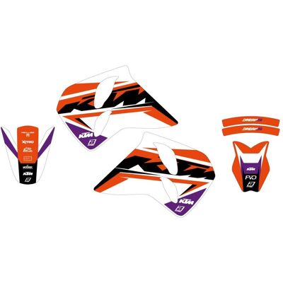 Blackbird, Motorrad Zubehör, KTM 4T '96-'99 (4-Takt, alle Modelle) DREAM 5 Aufkleber (Decals) Blackbird, Motorrad Zubehör, KTM 4T '96-'99 (4-Takt, alle Modelle) DREAM 5 Aufkleber (Decals)
